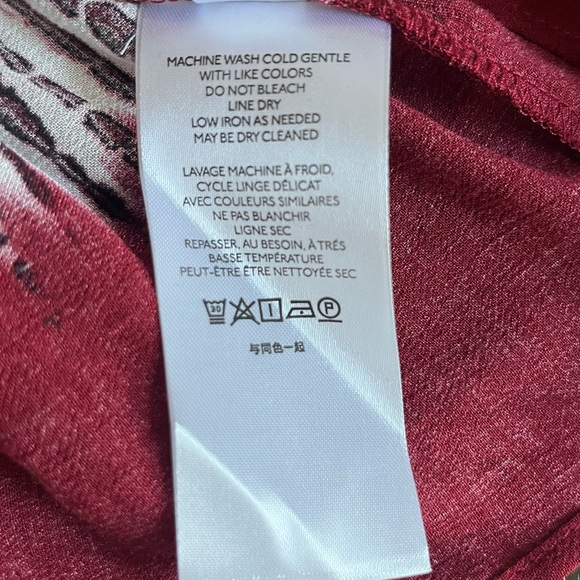 Anthropologie Olivia Burgundy and White Layered Cami NWT Large - Picture 6 of 7